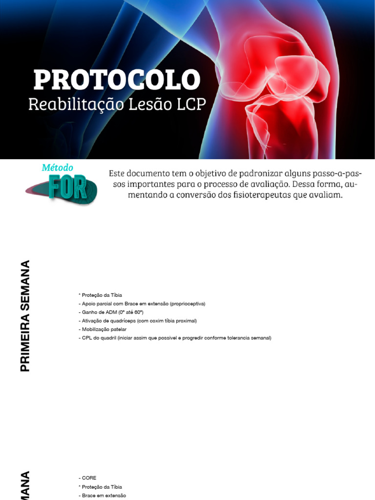 Protocolo de Reabilitação de LCP | PDF | Anatomia humana | Articulações