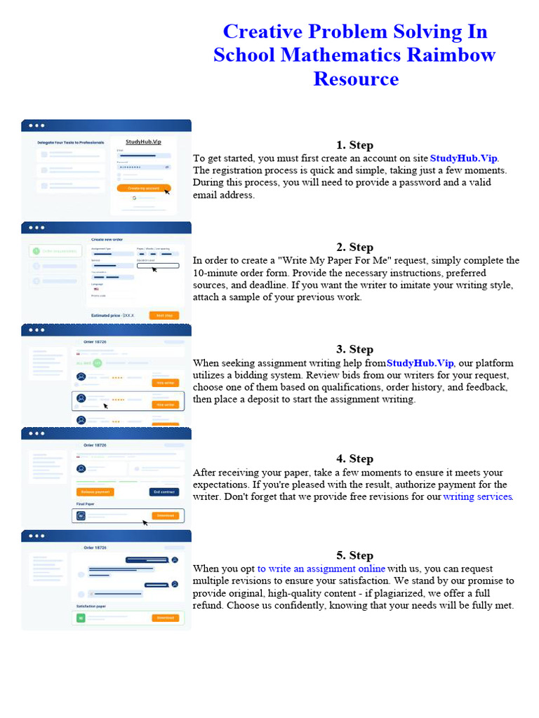 Creative Problem Solving in School Mathematics Raimbow Resource | PDF ...