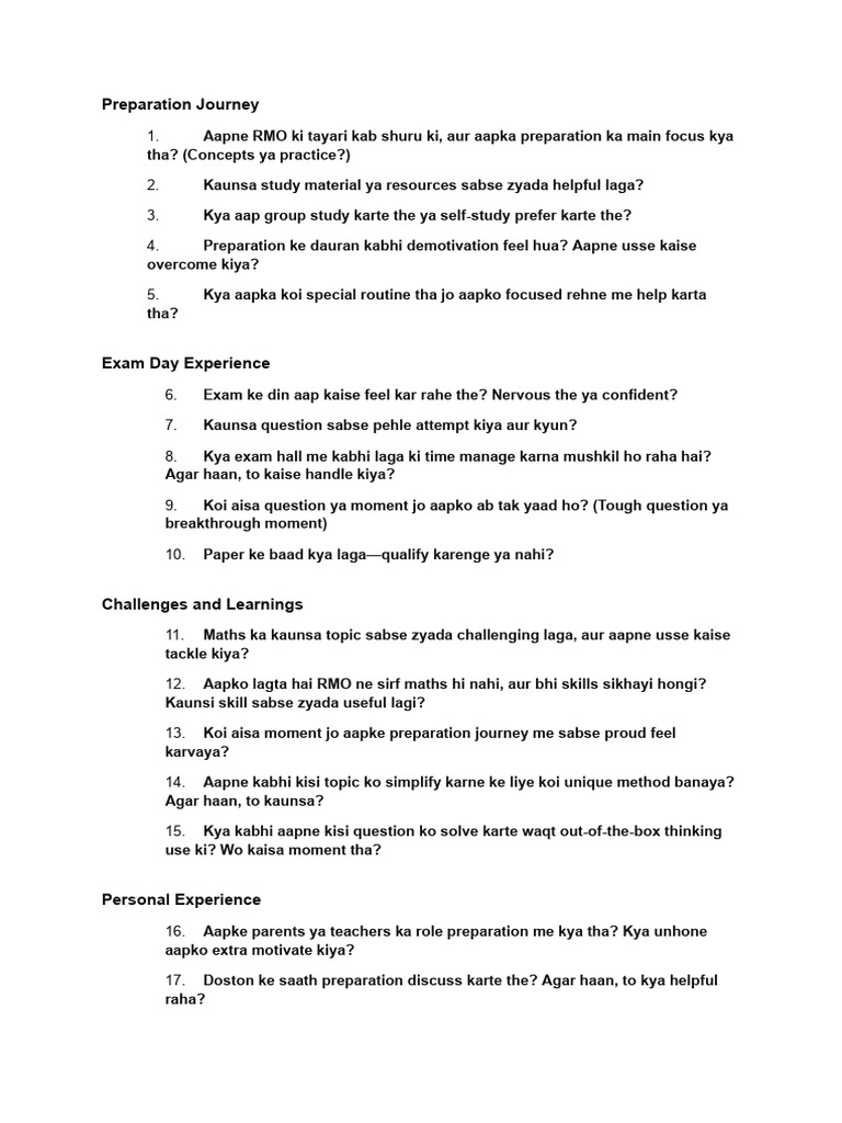 RMO Preparation and Exam Insights | PDF