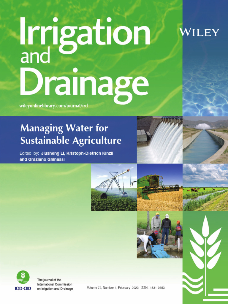 Sustainable Water Management in Agriculture | PDF