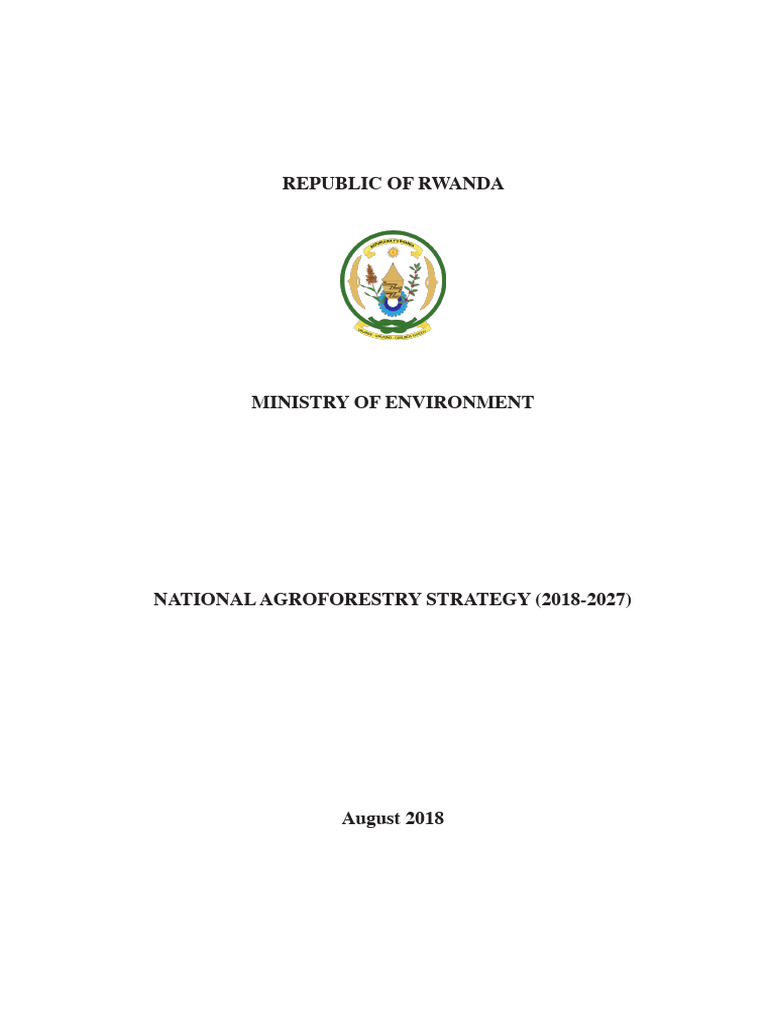 Rwanda National Agroforestry Strategy | PDF | Agriculture | Sustainability