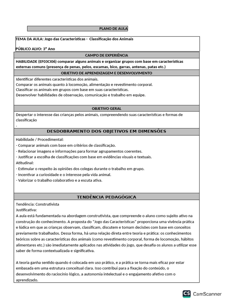 Plano de Aula Ciências | PDF | Experiência | Conhecimento