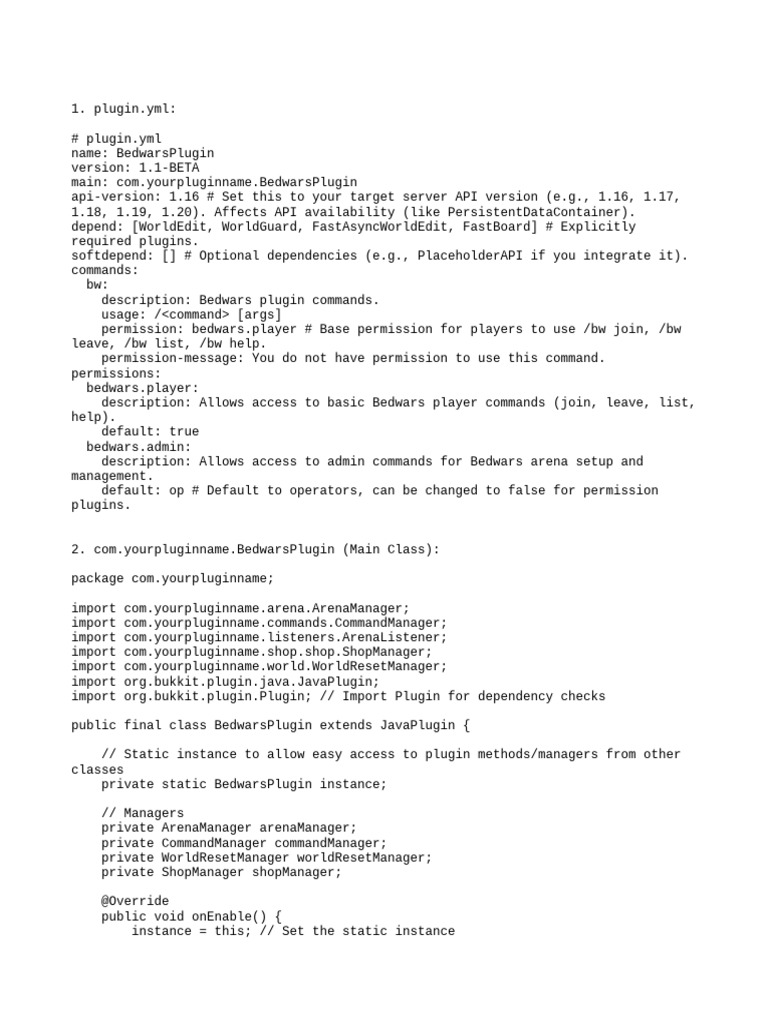Bed Wars Plug in | PDF | Boolean Data Type | Computer Programming