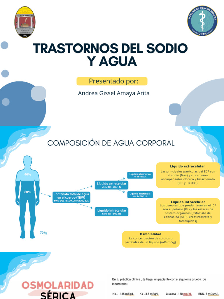 Trastornos del sodio y agua en el cuerpo | PDF | Sodio