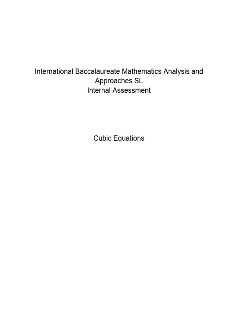 Math IA - Caleb | PDF | Equations | Polynomial