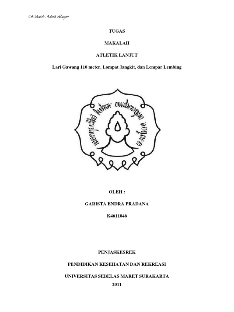 Makalah Atletik Lari Gawang Contoh Makalah