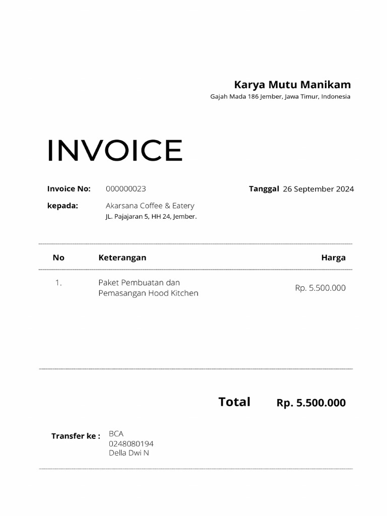 White Simple Invoice - 20240926 - 131843 - 0000 | PDF