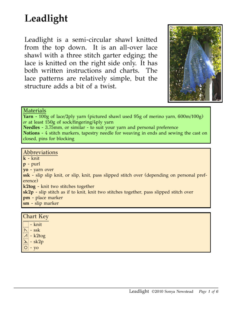 Leadlight: Materials | PDF | Knitting | Embroidery