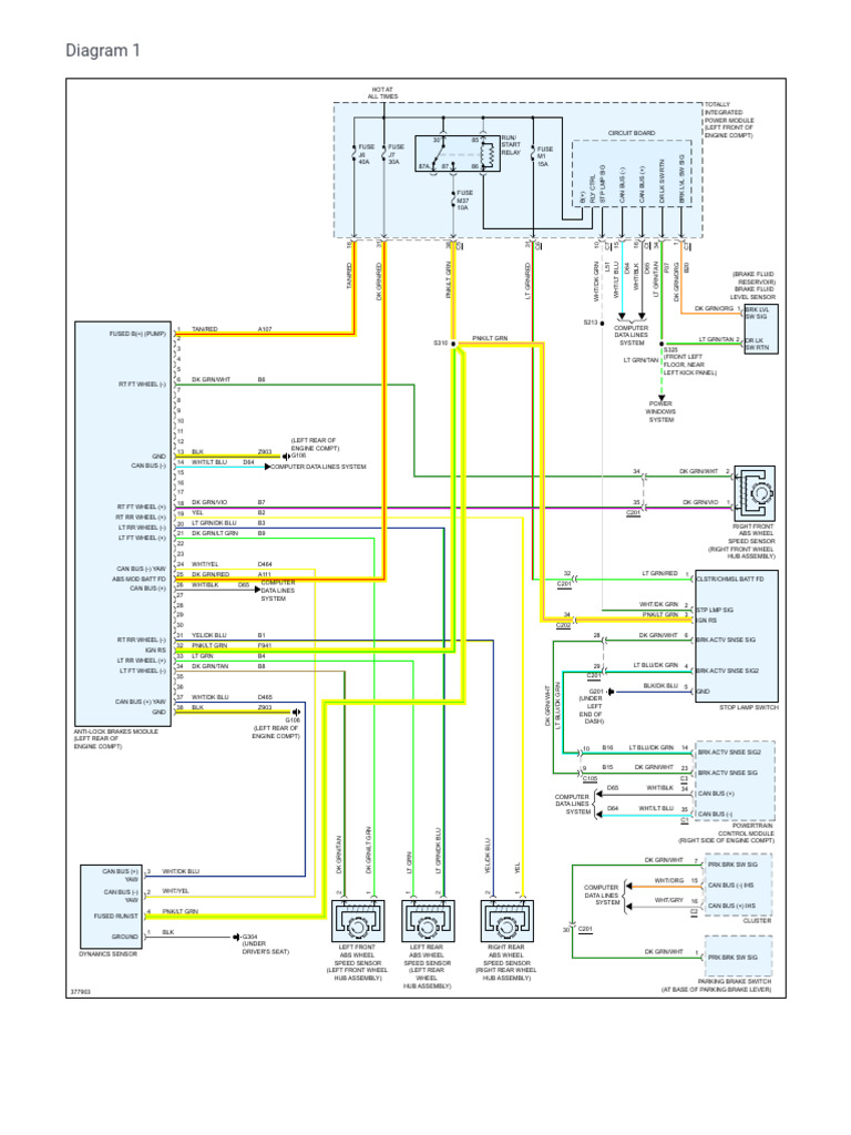ABS Wiring and Module Diagram | PDF | Anti Lock Braking System ...