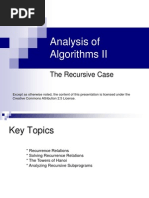 Analysis of Algorithms II: The Recursive Case