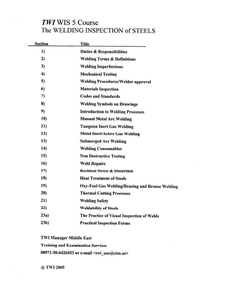 Course Material For Cswip 3 1 Twi Section 01