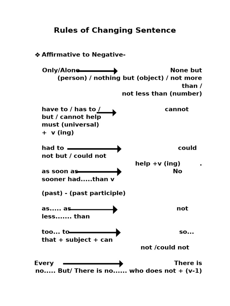 Changing Sentence Rules for Class 8 | PDF | Chess Theory | Chess