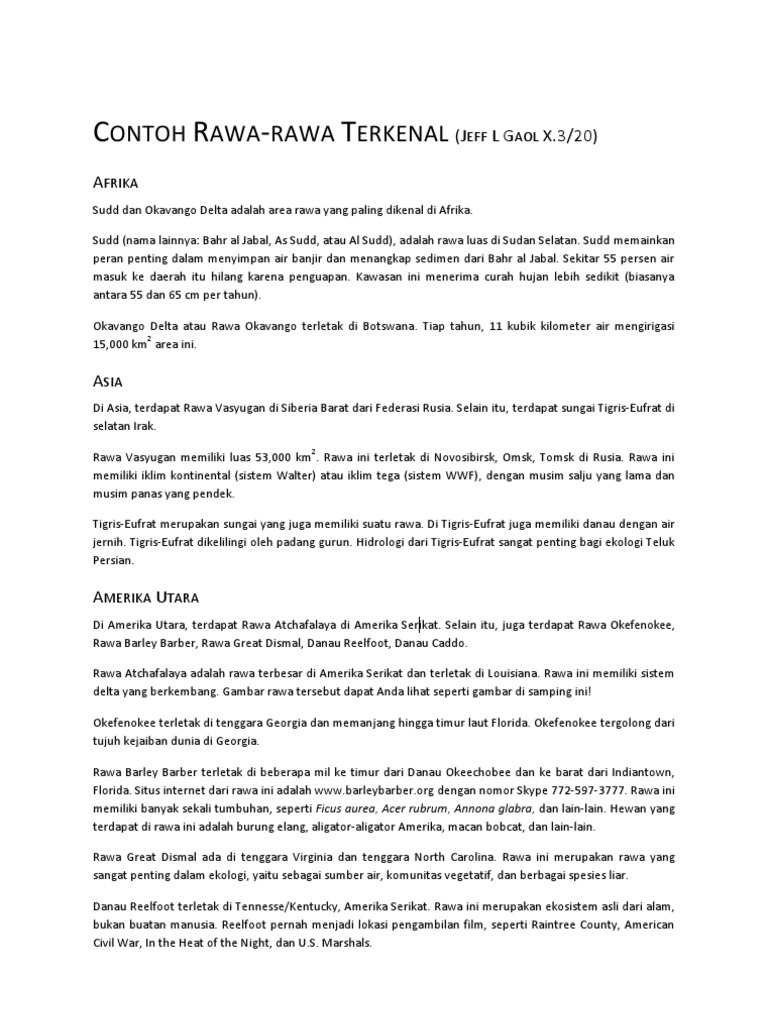 Contoh Rawa | PDF