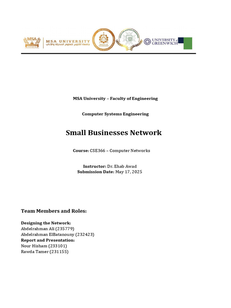 Small Business Network Design Project | PDF | Ip Address | Domain Name ...