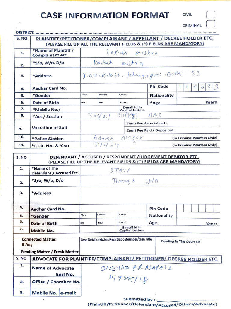 Application Under Section 94 BNSS | PDF | Prison | Justice