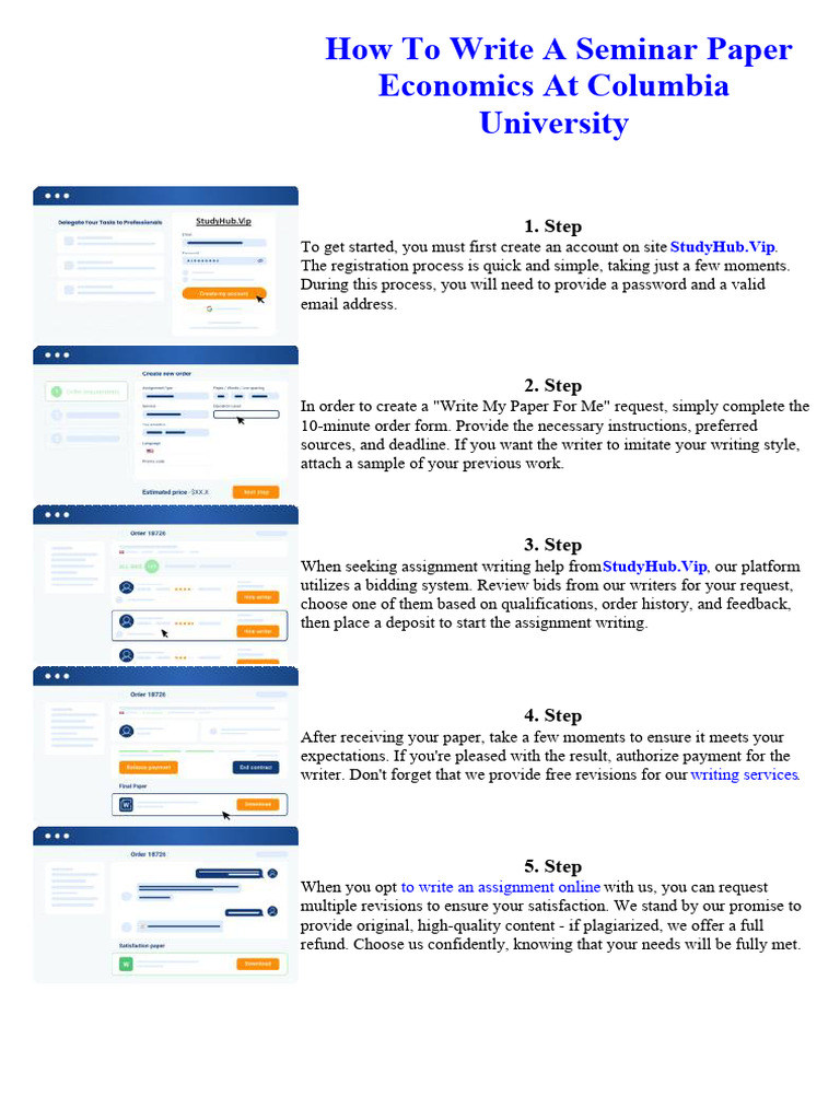 How To Write A Seminar Paper Economics at Columbia University | PDF ...