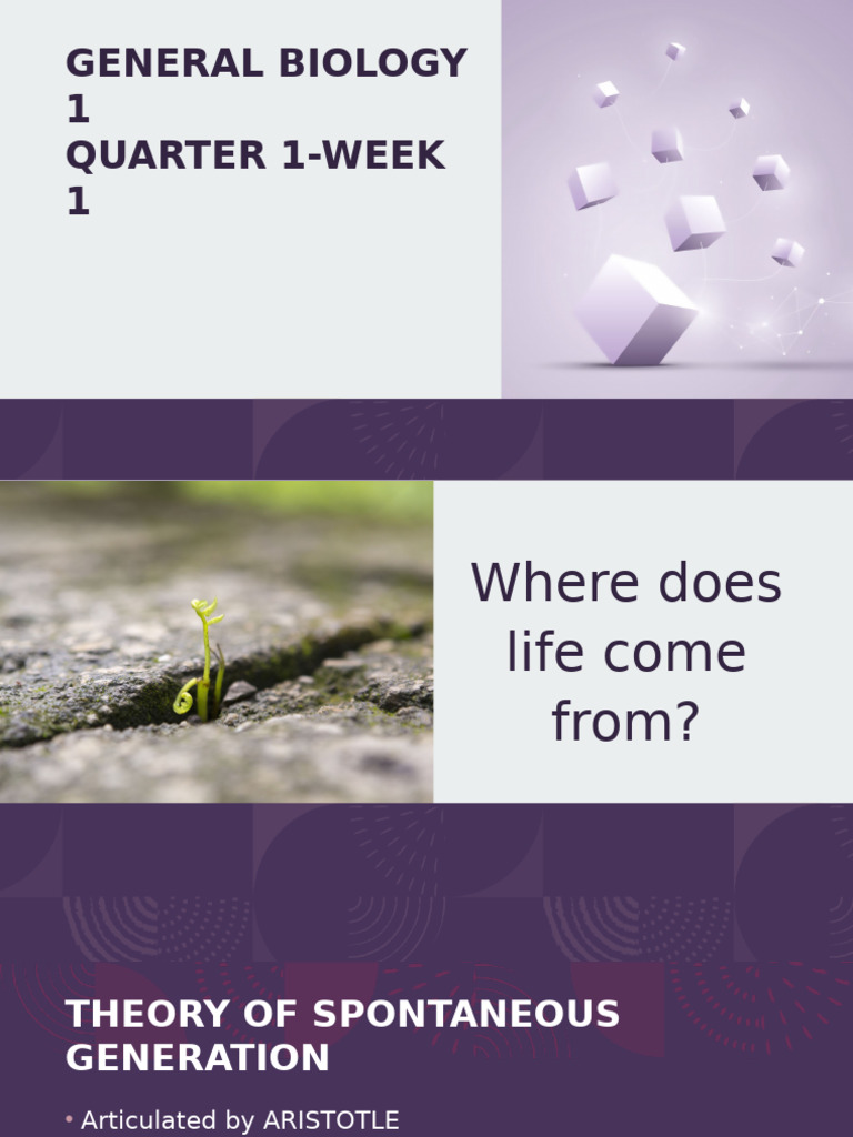 Origins of Life and Cell Theory | PDF