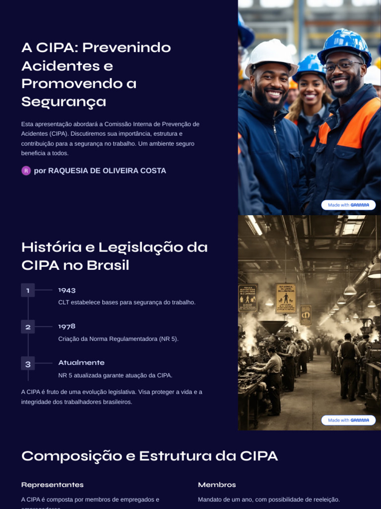 Importância da CIPA na Segurança do Trabalho | PDF | Segurança e saúde ...