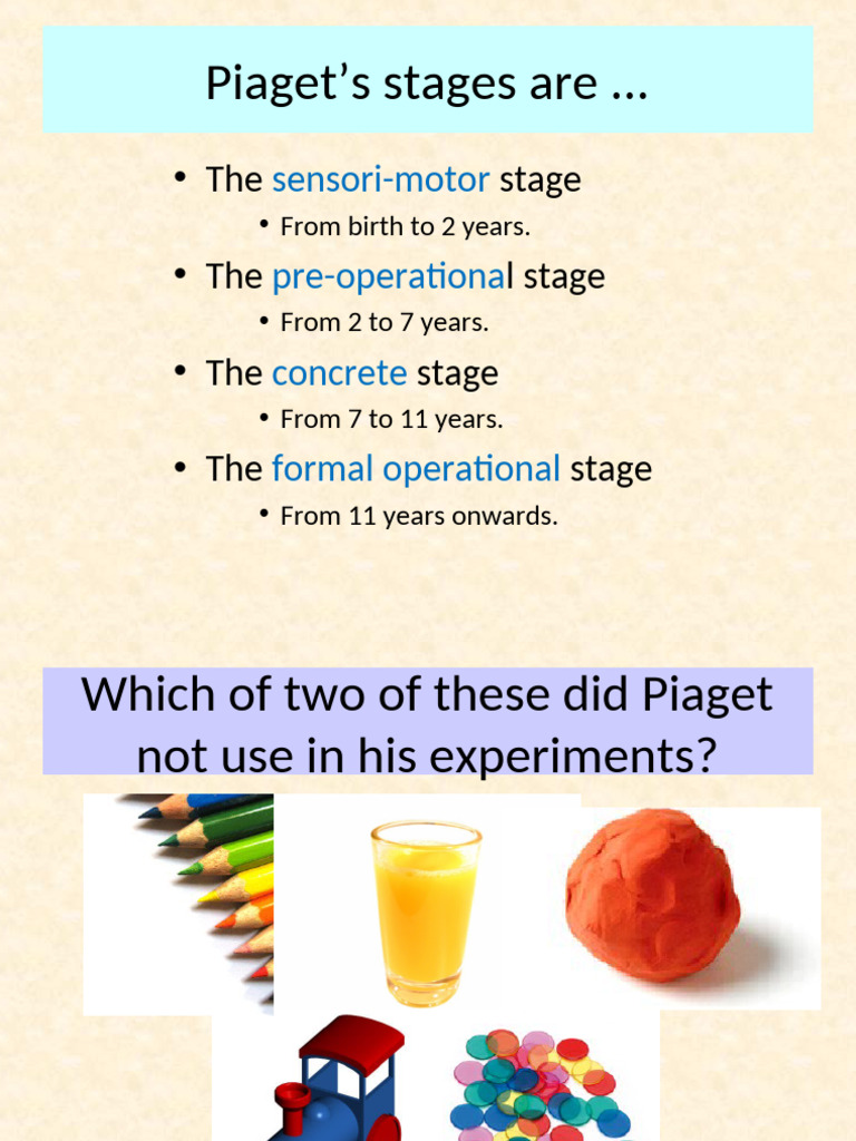 YEAR 11 - Lesson 4 Core Study Piaget | PDF | Neuroscience ...