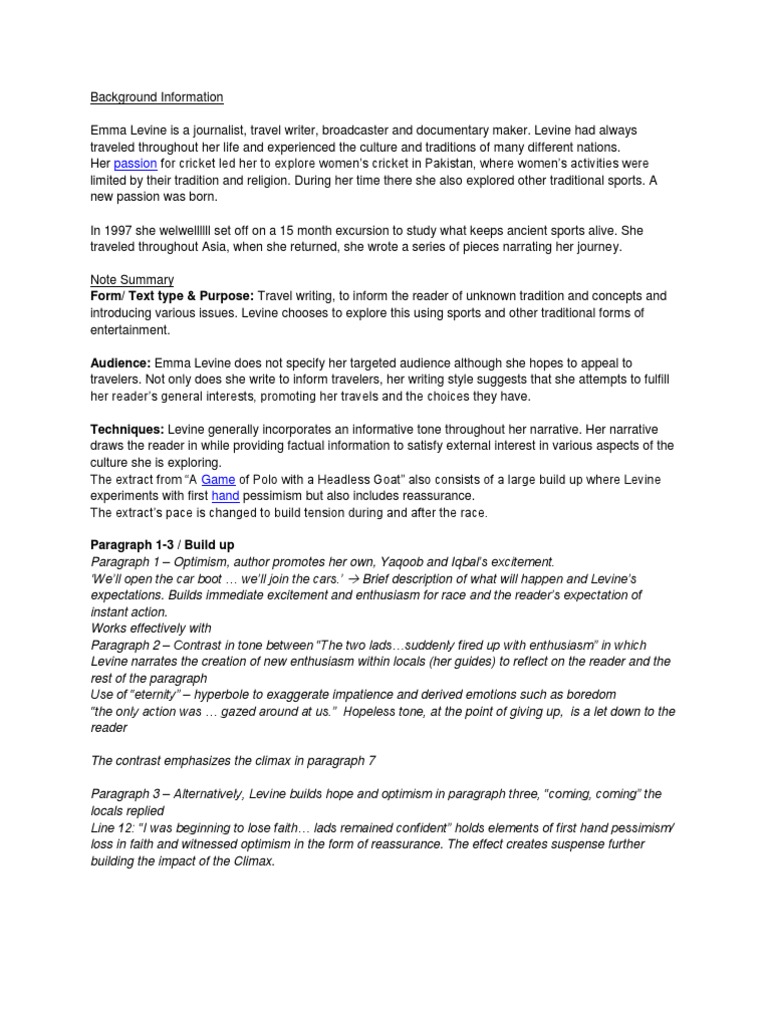 A game of polo with a headless goat past paper image