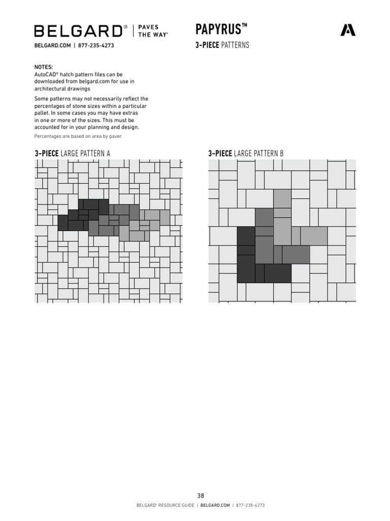 Belgard Papyrus 3-Piece Patterns Guide | PDF