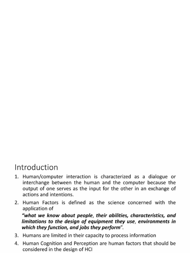 Human Factors Cognition - Perception | PDF