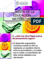 INICIACIÓN DE LA EDUCACIÓN MATEMÁTIAS