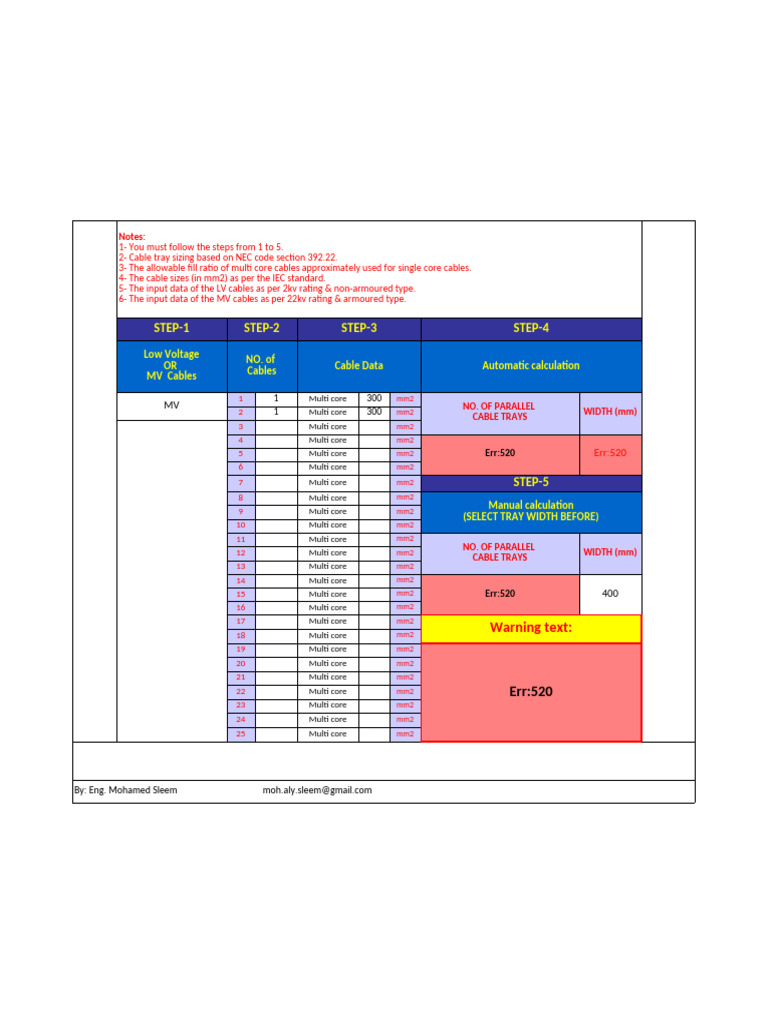 Cable Tray Sizing Calculation Guide | PDF | Electric Power | Electrical ...