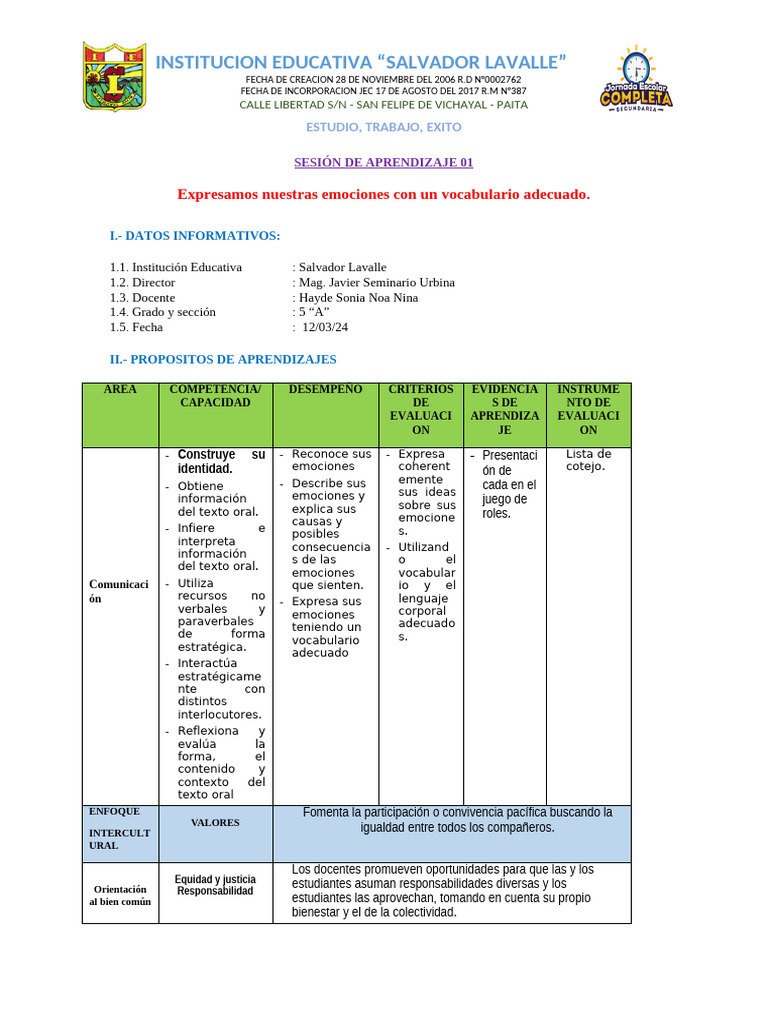 Expresión de Emociones en Clases | PDF | Las emociones | Cognición