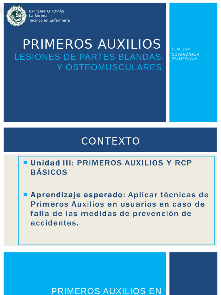 PAUX - Lesiones de Partes Blandas y Osteomusculares | PDF | Primeros ...
