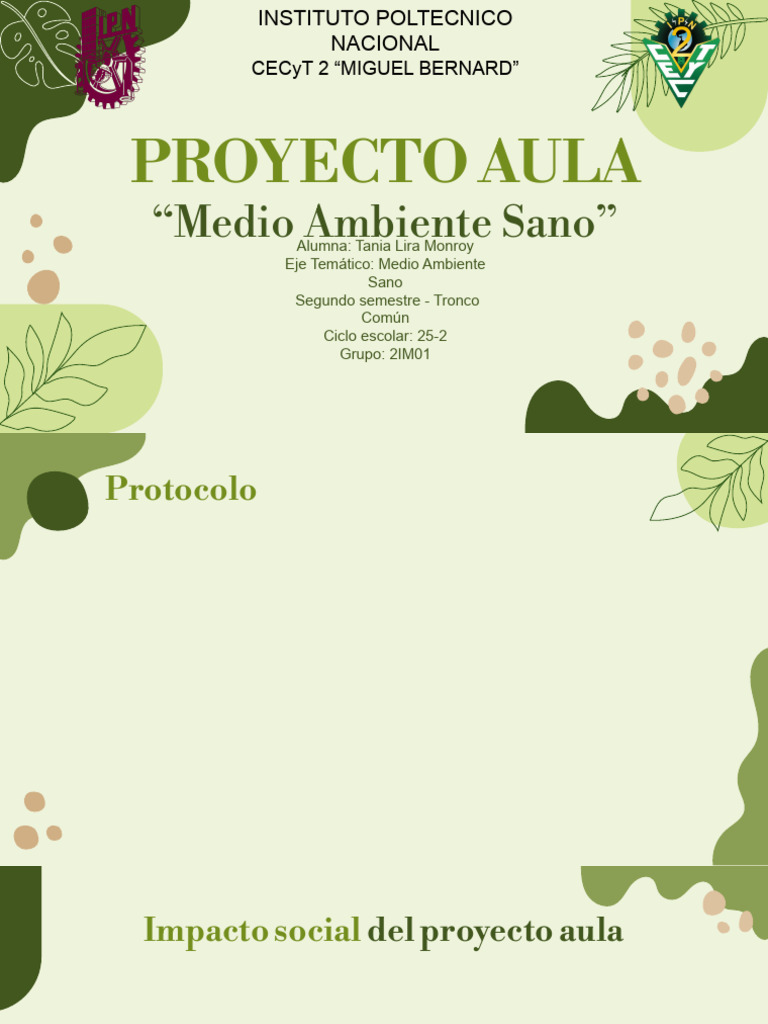 Proyecto Aula | PDF | Entorno natural | Salón de clases
