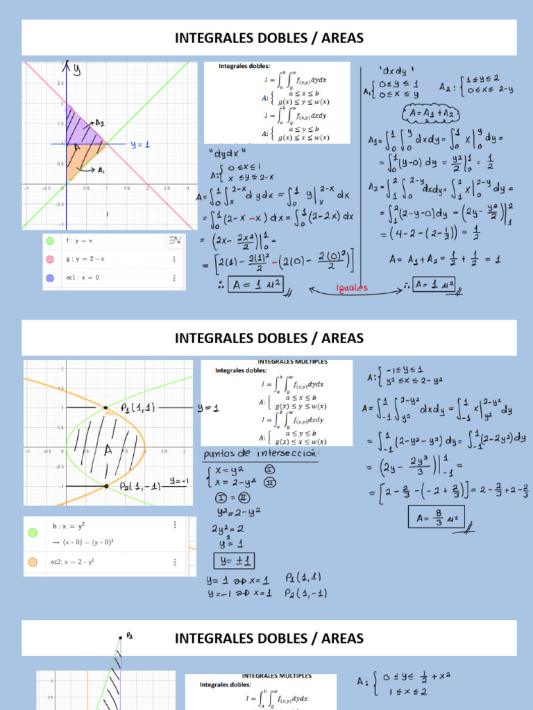 Integrales Dobles y Triples: Áreas y Volúmenes | PDF