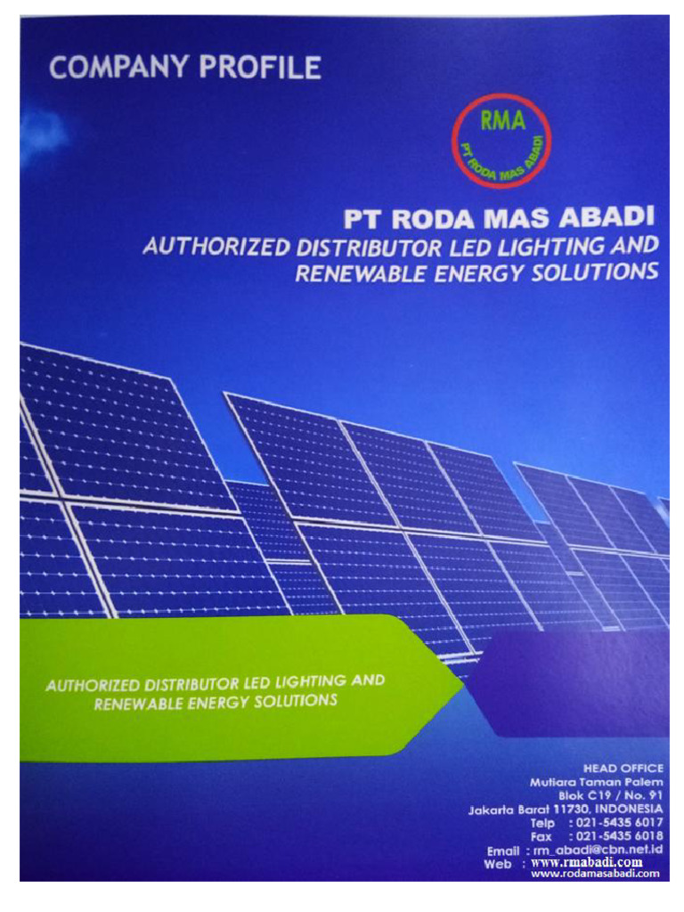 Company Profile PT. Roda Mas Abadi 2023.. | PDF | Energy Conversion ...