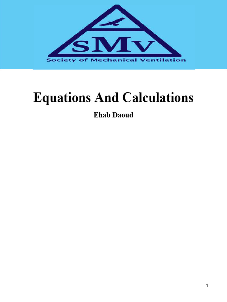Respiratory Equations Overview | PDF | Respiratory System | Breathing