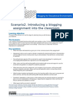 B4EE Scenario 3 - Introducing a Blogging Assignment Into the Classroom