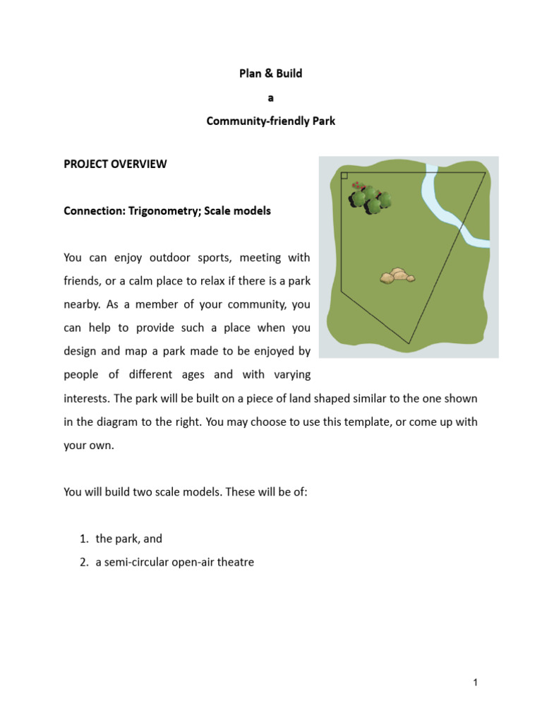 Designing a Community Park Project | PDF | Slope | Triangle