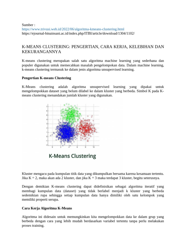 K-Means Clustering Pengertian, Cara Kerja, Kelebihan Dan Kekurangannya ...