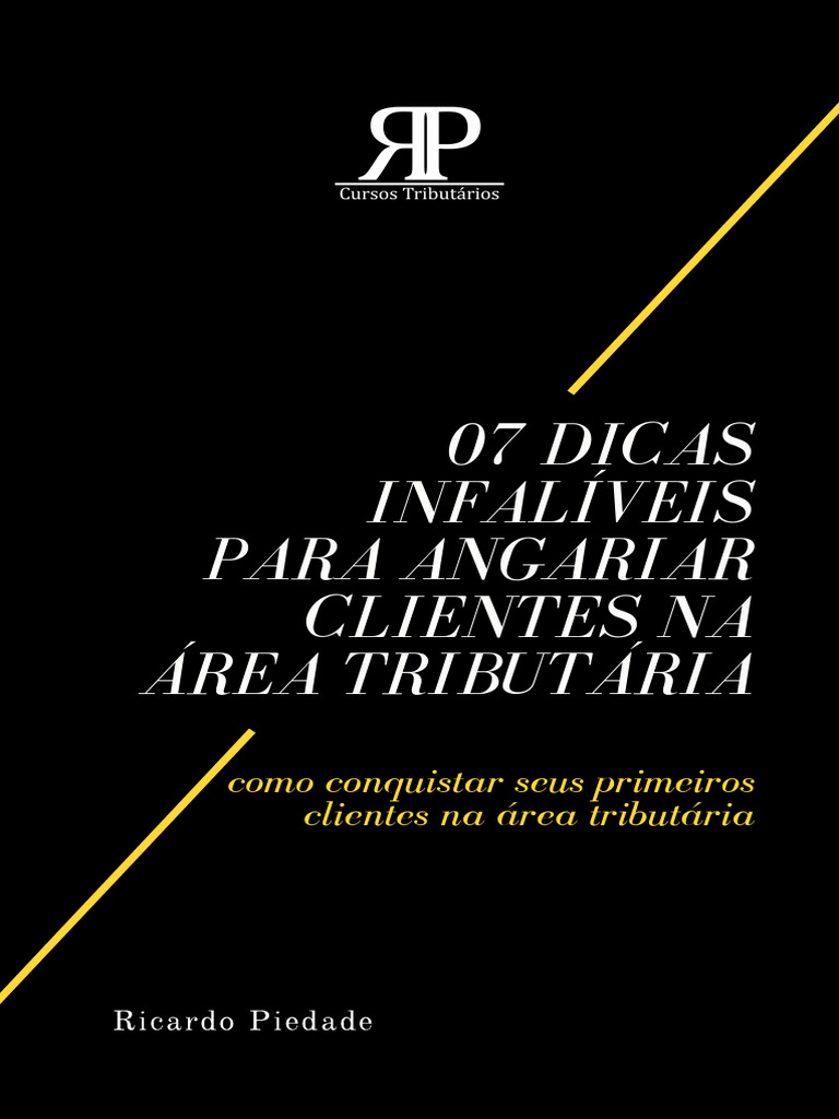 07 Dicas Infalíveis para Angariar Clientes Na Área Tributáriaa | PDF ...