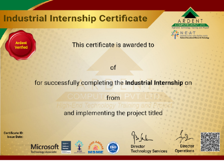 Py Internship Certificate | PDF