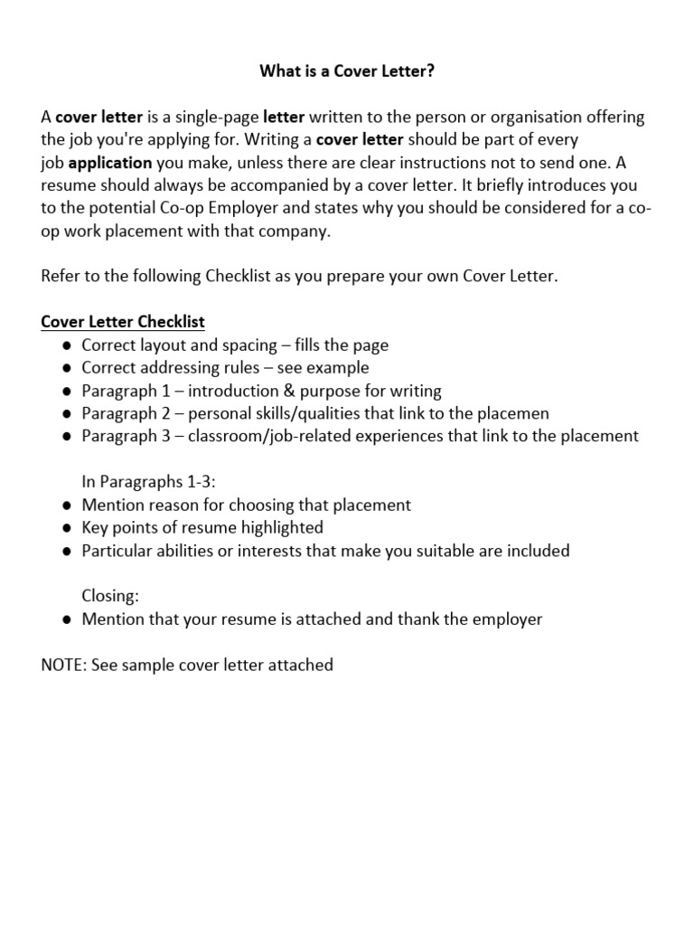 What Is A Cover Letter | PDF