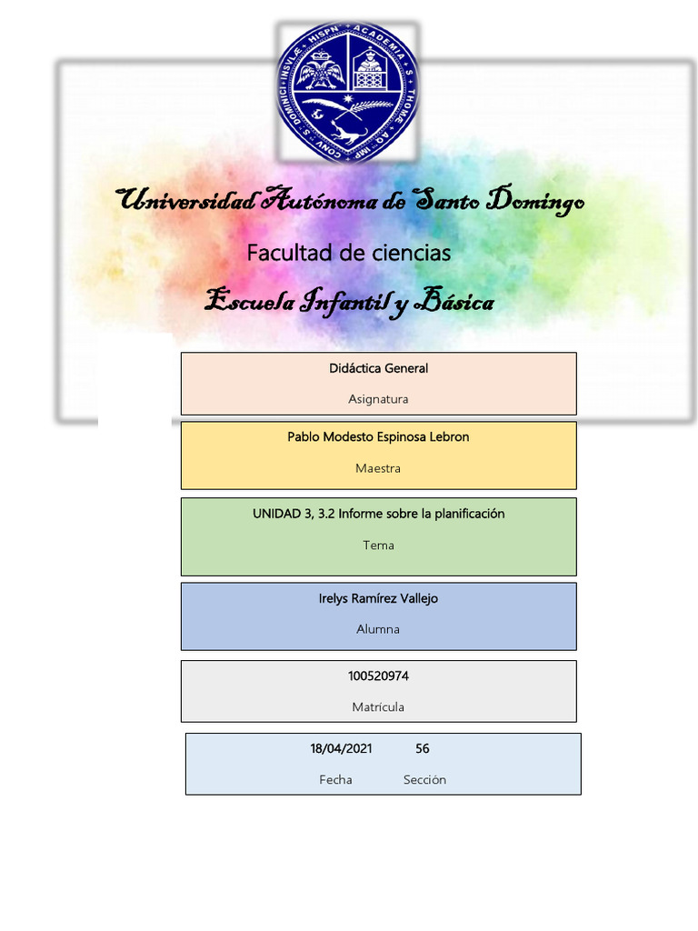 Elementos y Tipos de Planificación Educativa | PDF | Maestros | Enseñando