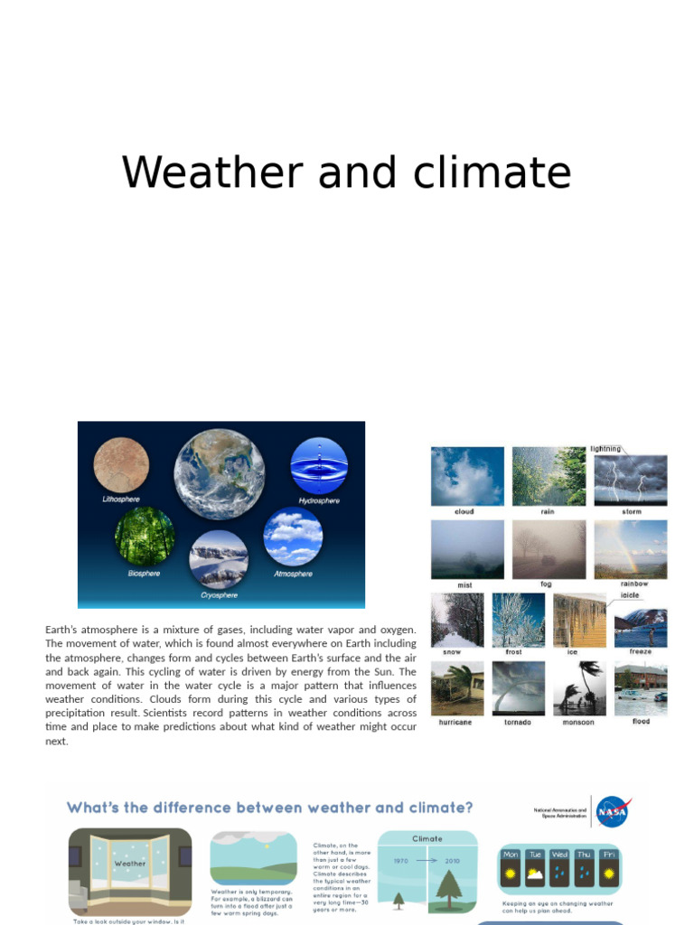 Weather vs. Climate Explained for Kids | PDF | Weather | Precipitation