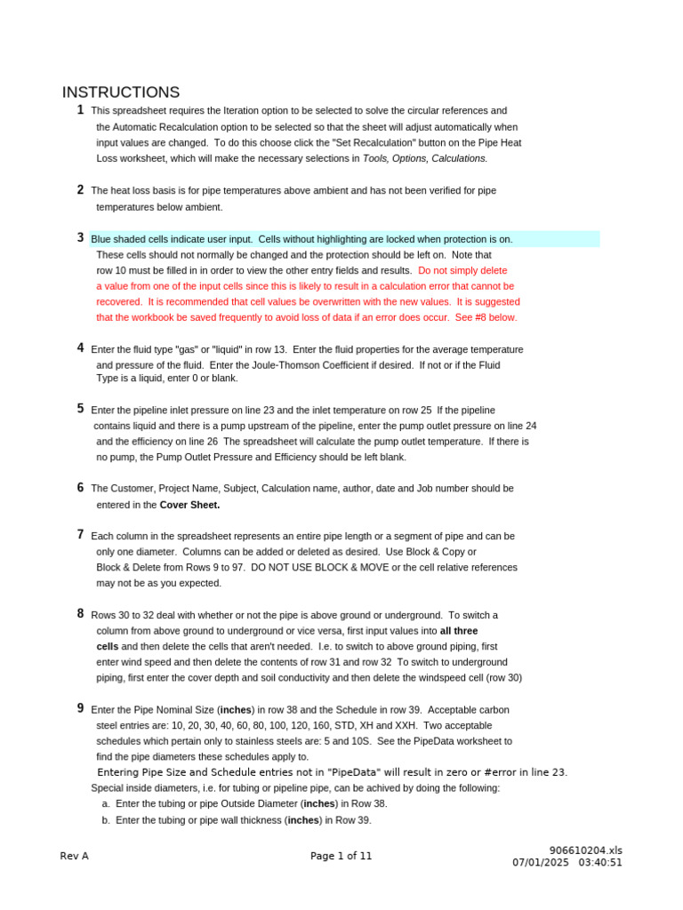 Pipe Heat Loss Calculation Guide | PDF | Thermal Insulation | Heat Transfer