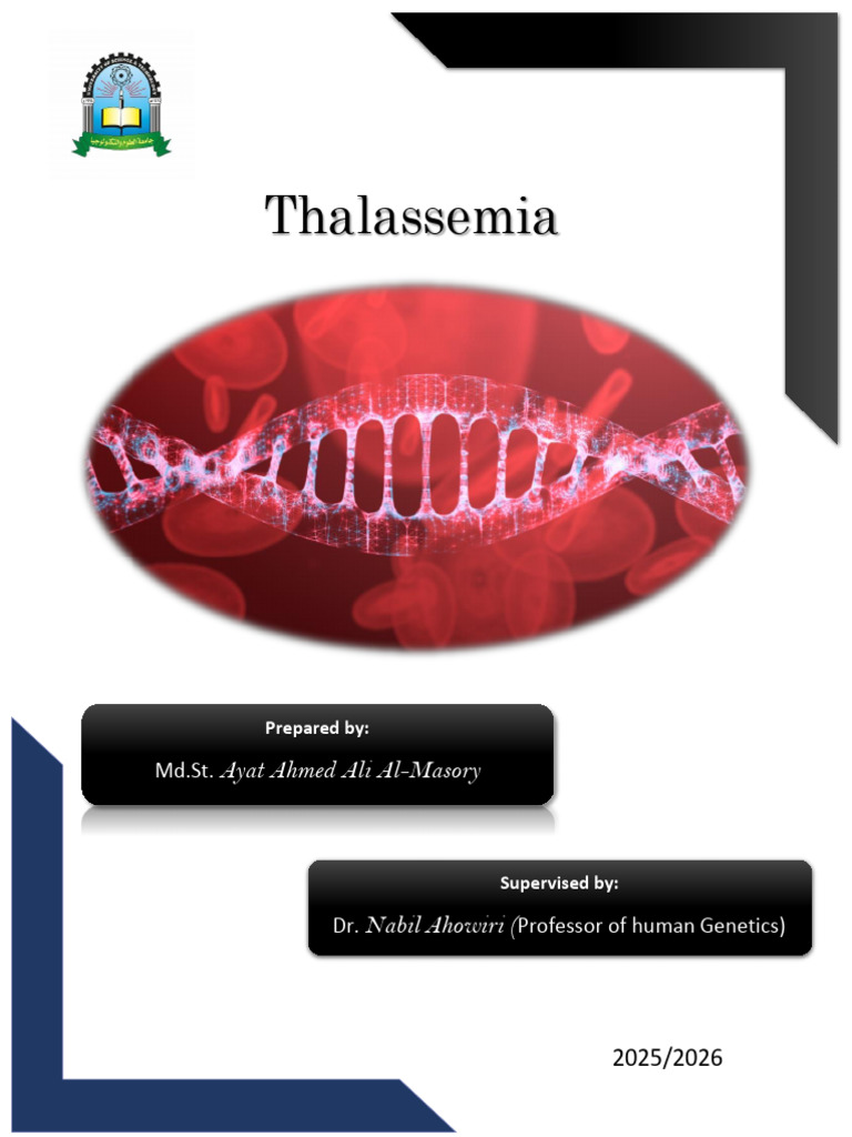 Thalassemia: Genetic Blood Disorder Overview | PDF | Anemia | Hematology