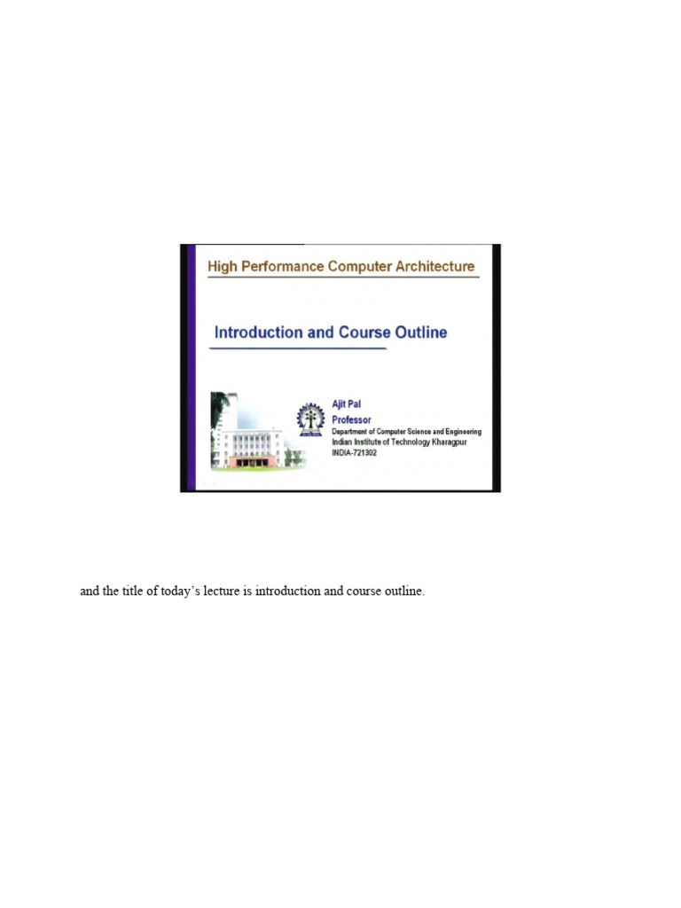 High Performance Computer Architecture Overview | PDF | Parallel ...