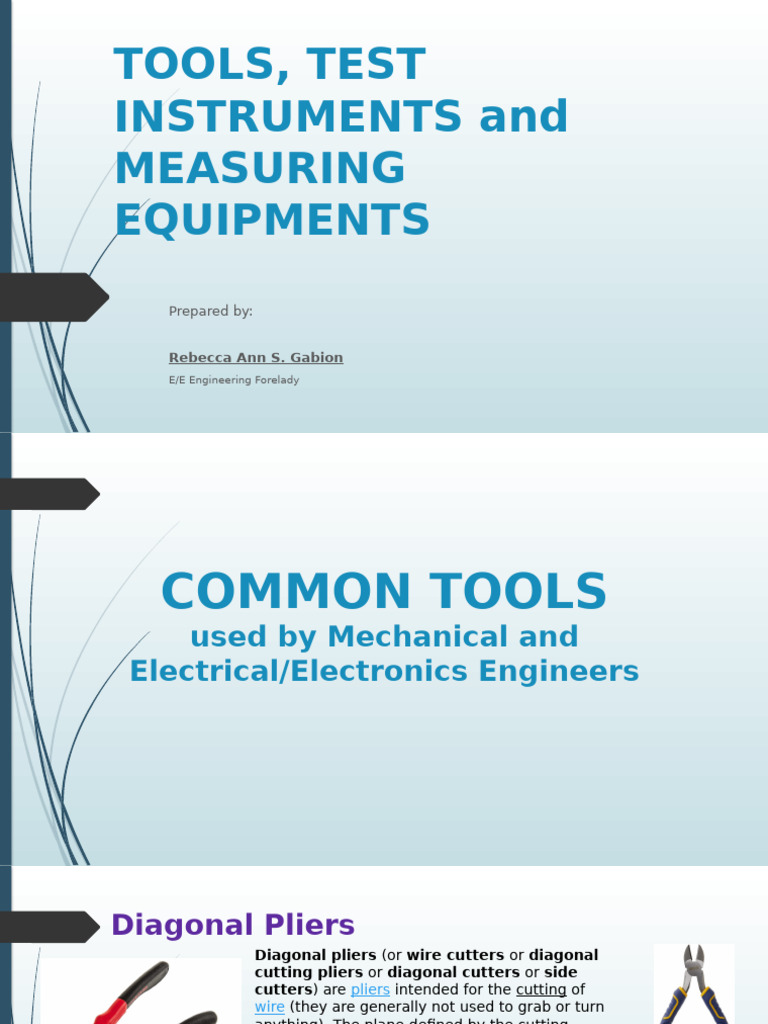 Common Tools for Engineers | PDF | Screw | Nut (Hardware)