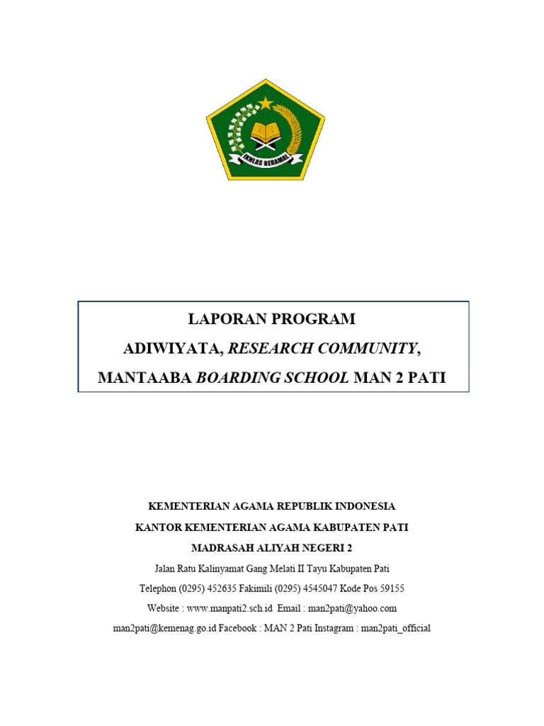 Program Adiwiyata dan Riset di MAN 2 Pati | PDF
