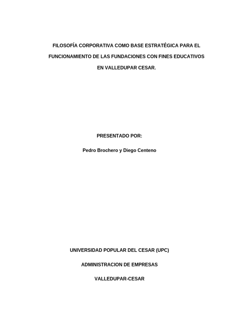Filosofia Corporativa Def (Final) | PDF | Business | Gestión de ...