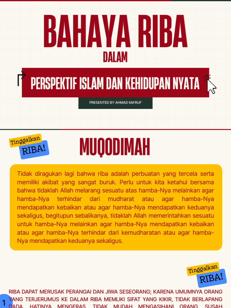 Bahaya Riba dalam Perspektif Islam | PDF