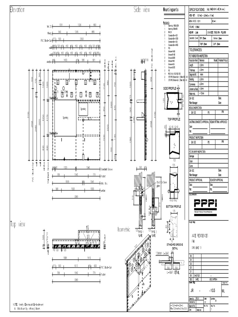 Precast Concrete Inspection Specifications | PDF | Building Materials ...